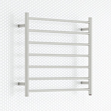Brushed Nickel 600 x 620mm Heated Towel Rail