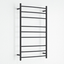 Black Round 600 x 1000mm Heated Towel Rail