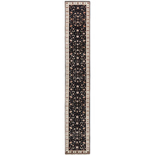 Black Narayan Hand-Knotted Wool Runner