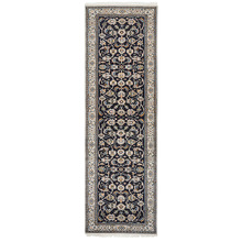 Black Nain Hand-Knotted Wool Runner