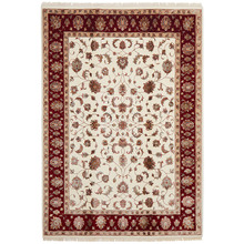 Hand-Knotted Wool & Silk Rug