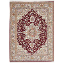 Red Raj Hand-Knotted Wool Rug