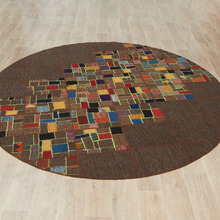 Pakur Hand-Knotted Wool Round Kilim Rug