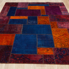 Abel Patchwork Hand-Knotted Wool Persian Rug