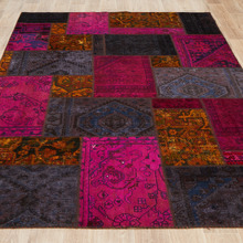 Jasmin Patchwork Hand-Knotted Wool Persian Rug