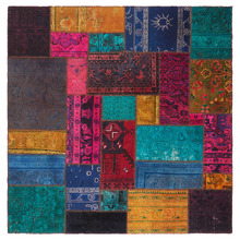Hampton Patchwork Hand-Knotted Wool Persian Rug