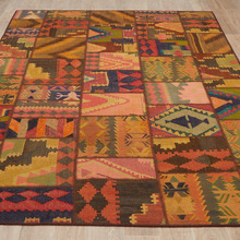 Garrison Patchwork Hand-Knotted Wool Persian Rug