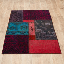 Elaina Patchwork Hand-Knotted Wool Persian Rug