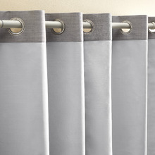 Lexington Light Grey Blockout Eyelet Curtains (Set of 2)