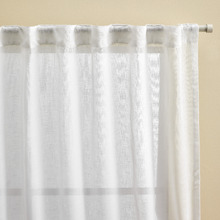Valerian Snow White Sheer Concealed Tab Top Curtains (Set of 2)