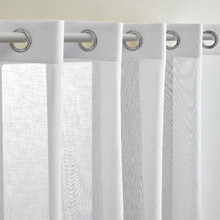 Valerian Snow White Sheer Eyelet Curtains (Set of 2)
