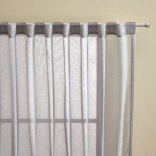 Valerian Silver Grey Sheer Concealed Tab Top Curtains (Set of 2)