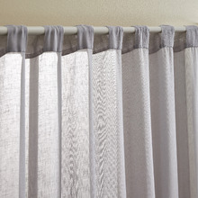 Valerian Silver Grey Sheer Concealed Tab Top Curtains (Set of 2)