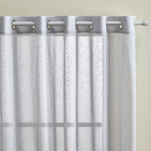 Valerian Silver Grey Sheer Eyelet Curtains (Set of 2)