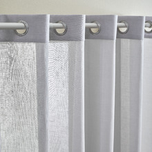 Valerian Silver Grey Sheer Eyelet Curtains (Set of 2)