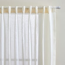 Valerian Cream Sheer Concealed Tab Top Curtains (Set of 2)
