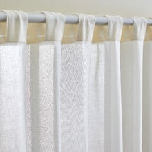 Valerian Cream Sheer Concealed Tab Top Curtains (Set of 2)