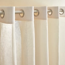 Cream Sheer Eyelet Curtains (Set of 2)