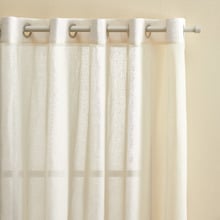 Cream Sheer Eyelet Curtains (Set of 2)