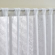 Chevron White Concealed Tab Top Curtains (Set of 2)