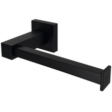 Square Matte Black Toilet Roll Holder