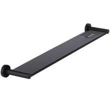 Round 645mm Matte Black Bathroom Shelf