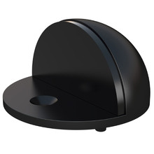 Round Half-Moon Brass & Rubber Door Stop