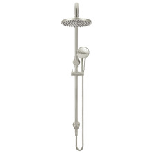 Round 200mm Twin Shower With 3 function Hand Shower & Square Gooseneck