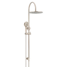 Round Gooseneck 300mm Twin Shower with 3 function Hand Shower