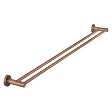 Round 900mm Double Brass Towel Rail