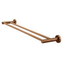 Round 600mm Double Brass Towel Rail