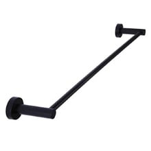 Round 300mm Matte Black Single Towel Rail