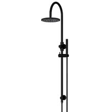 Round 200mm Gooseneck Twin Shower With Single Function Handshower