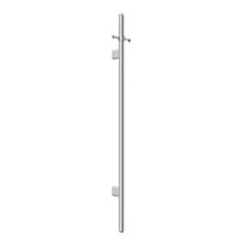 Meir 1000mm Heated Vertical Towel Bar & Hook