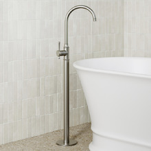 Harrington 210mm Brushed Nickel Floor Mounted Bath Mixer