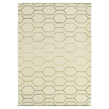 Cream Wedgwood Arris Designer Hand-Tufted Rug