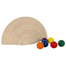 Jenjo Natural Semi-Circles & Balls Outdoor Stacking Toy Set