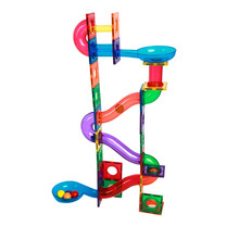 Jenjo 100 Piece Rainbow Marble Run Play Set