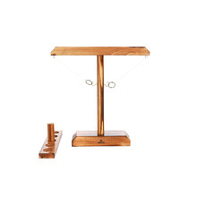 2 Piece Pine Wood Hook & Ring Toss Game Set