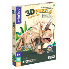 MierEdu 191 Piece Triceratops 3D Puzzle Set