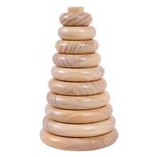 Jenjo Pine Wood Stacking Tower