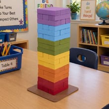 Jenjo 54 Piece Rainbow Tower Block Set