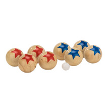 Kids' Red & Blue Deluxe Wooden Bocce Balls Set