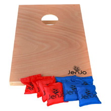 10 Piece Pine Wood Single Cornhole Game Set