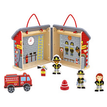 Tooky Toy Foldable Fire Station Playset