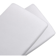 White Jersey Cotton Bassinet Fitted Sheets (Set of 2)