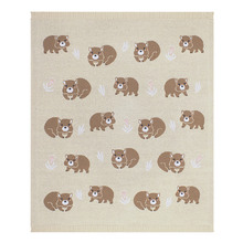 Living Textiles Wombat Cotton Bassinet Blanket