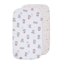 Living Textiles 2 Piece Cuddly Bear Organic Cotton Fitted Sheet Set