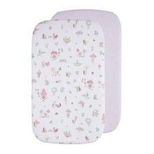 Living Textiles 2 Piece Whimsical Wonderland Organic Cotton Fitted Sheet Set