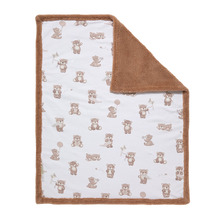 Living Textiles Cuddly Bear Organic Cotton Pram Blanket